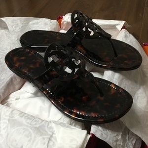 Tory Burch Tortoise Patent Miller Sandal